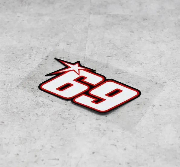 

Car Sticker for Sites No.69 Sticker Motorcycle Racing Sticker Superbike Motocross Decals Helme Reflective Automobiles KK12*6.5cm