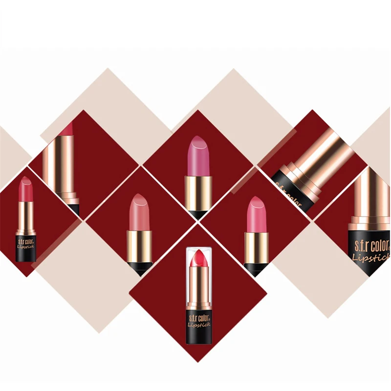 12 цветов губная помада водостойкая стойкая увлажняющая блестящая сексуальный