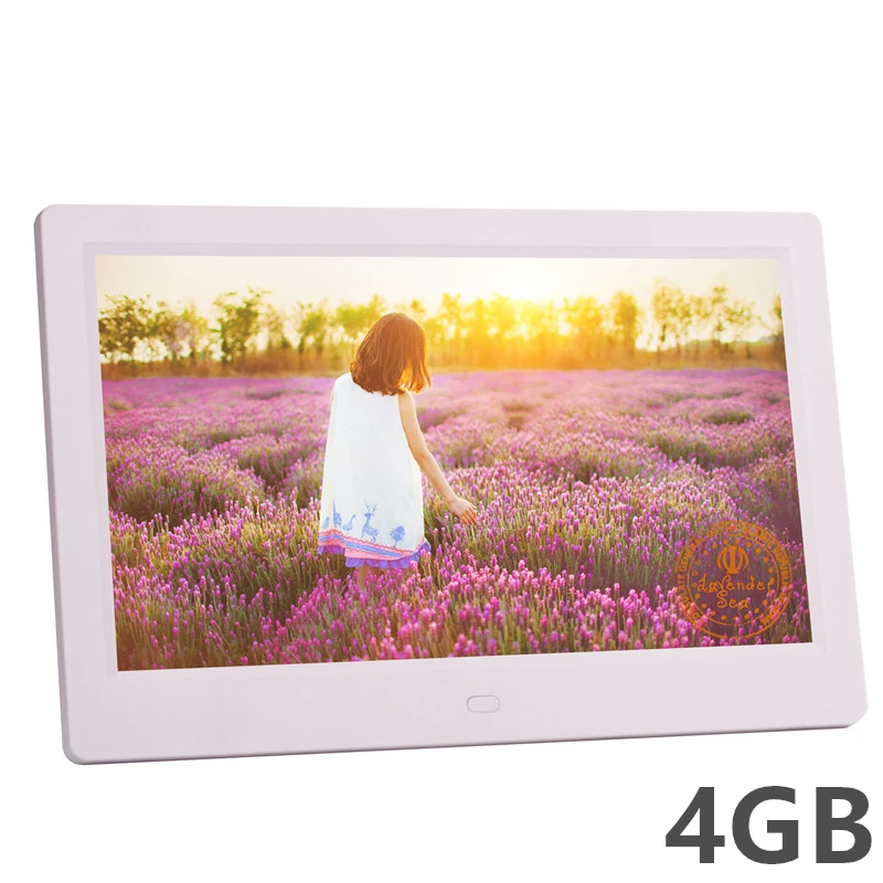 Новинка, 10 дюймов, Экран светодиодный Подсветка HD 1024*600 цифровая фоторамка электронный альбом для фотографий Музыка Фильмы Функция, хороший подарок для ребенка - Цвет: Белый