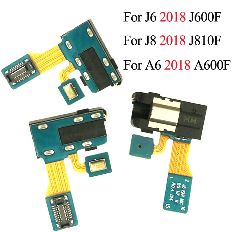 

For Samsung Galaxy J6 J600 J600F J8 2018 J800 J810 j810F A6 A600F Headphone Earphone Jack Audio Flex Cable Ribbon