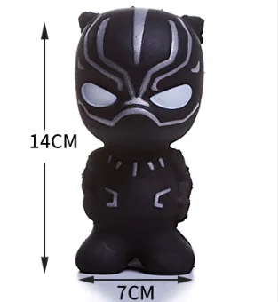 Black panther Супер герой мягкий каваи Jumbo мультфильм принцесса девочка медленно поднимающийся торт Единорог Ароматические антистрессовые игрушки для детей - Цвет: Black panther
