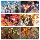 Настенная роспись, декоративная живопись Genshin Impact, картина по номерам, украшение, разбавление Xiao Fischl, плакат, модный эстетический домашний декор