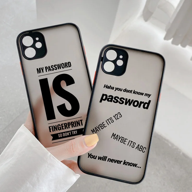 

Don't Touch You Don't Know Password Phone Case For iPhone 13 12 11 Pro Max SE 2020 7 8 Plus X XR XS MAX PC hard Shockproof Cover