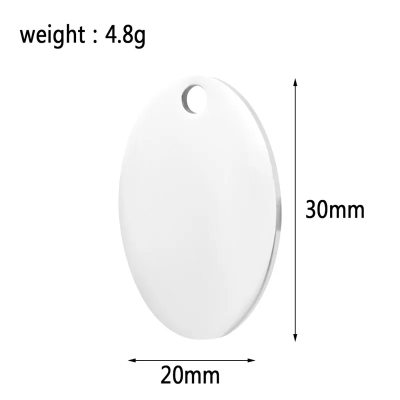 30-дневные ярлыки подвески из нержавеющей стали с гравировкой 18 мм стальные