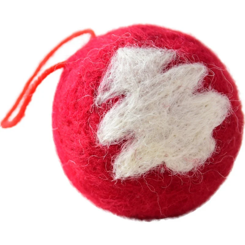 Рождественский шерстяной шар любящее сердце узор подвески подвесные украшения