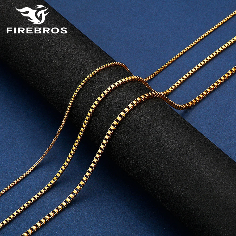 FIREBROS 2/4 мм 16-24 "цвета розового золота/серебра Цвет 316L нержавеющая сталь Венеция
