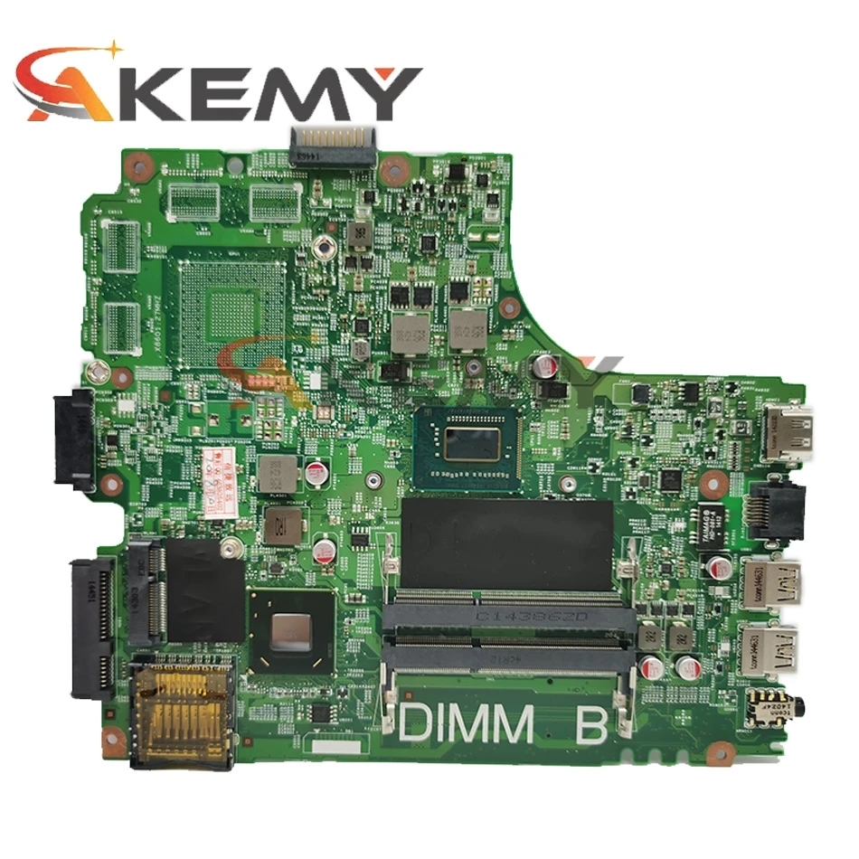 Материнская плата Akemy для ноутбука dell inspiron 3421 5421 с i5-3337U/i5-3317U DDR3 5J8Y4