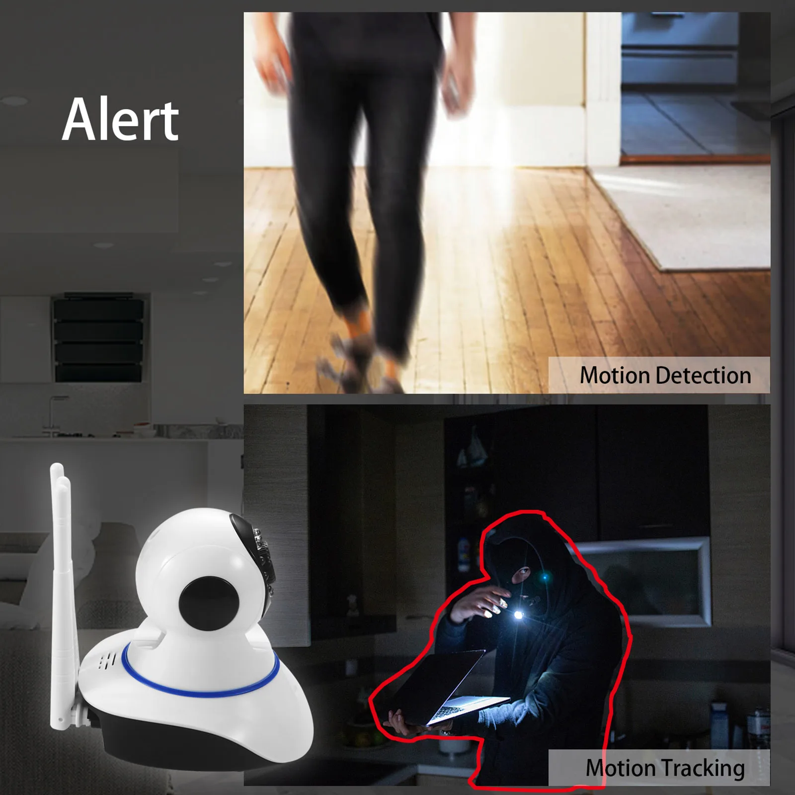 

Smart WIFI Camera 2MP 1080P with Motion Tracking 2-Way Audio Night Vision Home Surveillance Baby Monitor for Baby/Pet/Elder