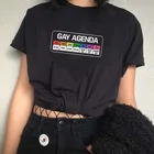 Футболка унисекс в стиле Харадзюку, винтажная Повседневная футболка с надписью Неделя радуги и быть лесбиянкой, 2020