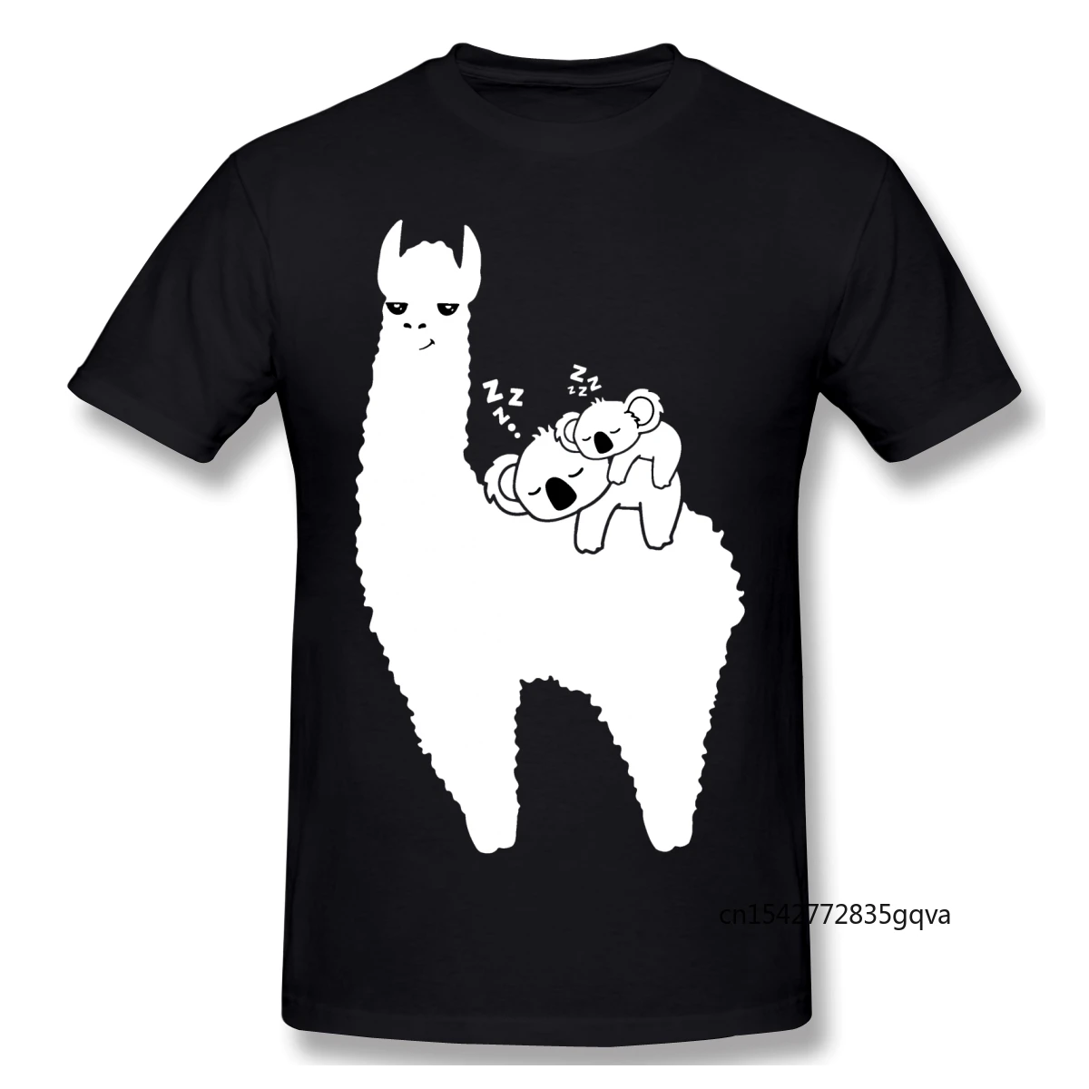 

Lazy Sleeping Koala Mama and Baby Koala Riding Llama Alpaca Mothers Day Gift Black T Shirt Not Today Homme