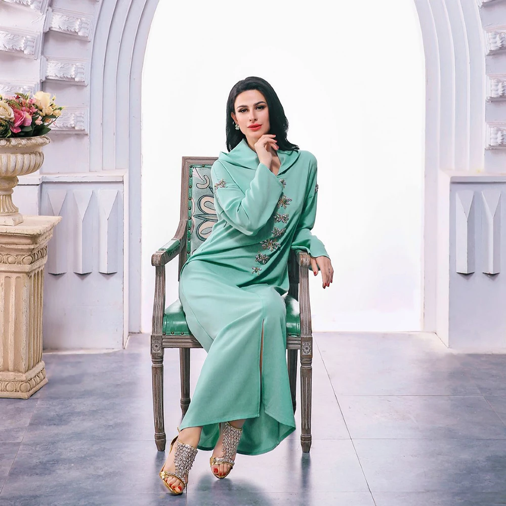 

Рамадан ИД Мубарак мусульманское Абая для женщин абаи Дубай, Турция Ислам Арабский Кафтан хиджаб платье костюм, накидка, Восточный халат Mujer...