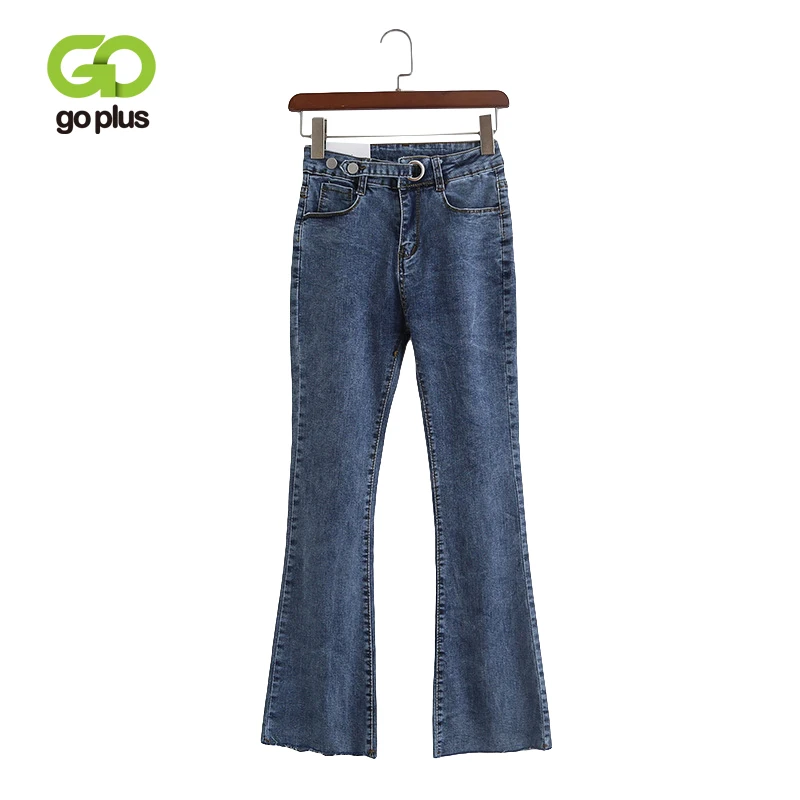 Женские джинсы-бойфренды GOPLUS джинсы-клеш в Корейском стиле уличная одежда