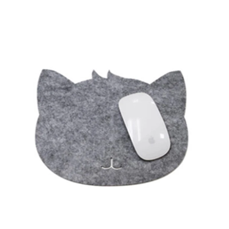 Горячая Распродажа яркие цветные войлочные коврики для мыши с мультяшным котом 20