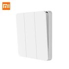 Новый настенный выключатель Xiaomi Mijia с одним пожарным проводом, без нейтрального двойного переключателя управления, совместимый с умным освещением Xiaomi, с приложением Mi Home