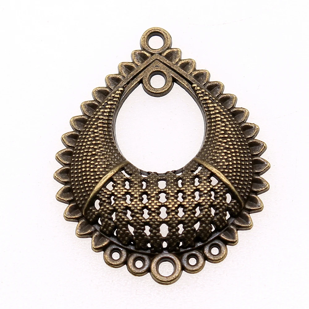 

6pcs 31x39mm Earrings Connection Charm For Jewelry Making 2 Colors Earrings Connector Charms