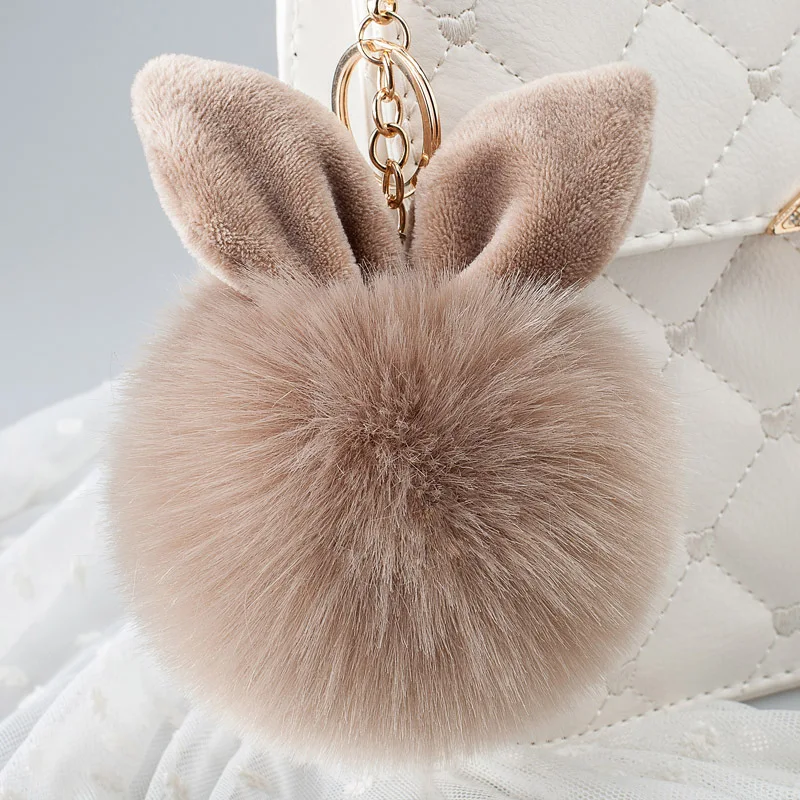 

Fur Pom Fake Rabbit fur ball pendant rope plush Doll toys decor Gift Toy Bag Pendant Toy