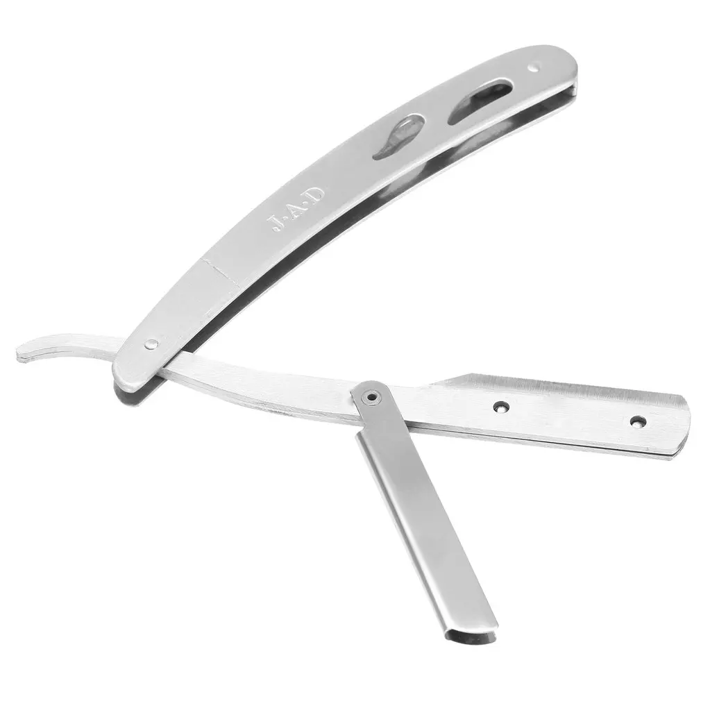 

Manual Shaver Professional Straight Edge Stainless Steel Sharp Barber Razor Folding Shaving With 10pcs Blade Straight Razor Tool