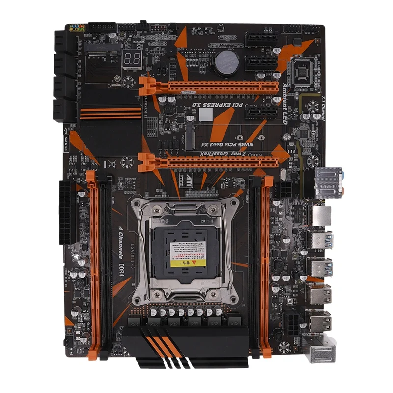 Материнская плата X99 4-канальная DDR4 2133/2400/2800 32 ГБ ОЗУ NVME SSD M.2 SATA2.0 USB3.0 PCIE16X слоты для