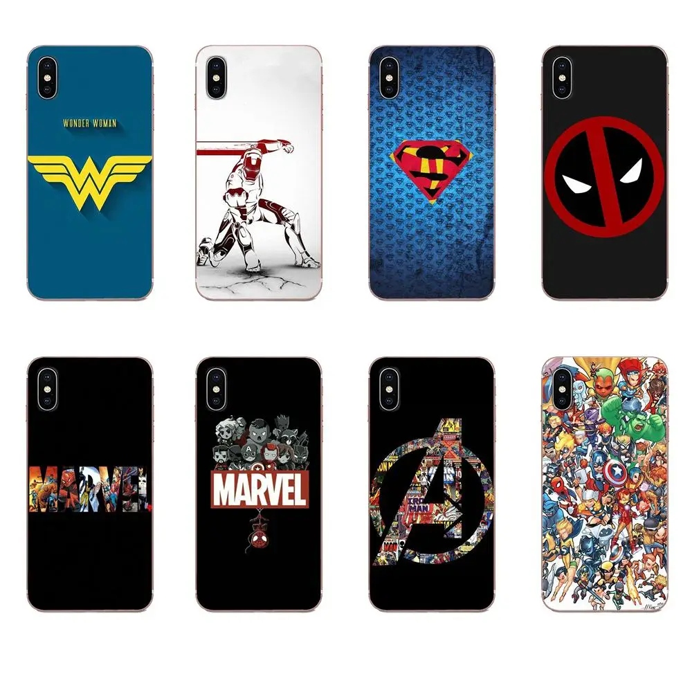 Роскошный чехол с логотипом комиксов Marvel ТПУ Прохладный лучше всего подходит для