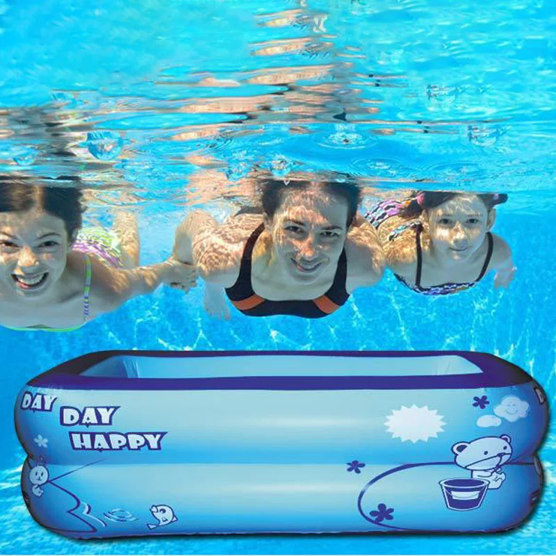 

Inflatable Pool Children Home Use Paddling Pool 110*75*35cm Large Size Inflatable Square Swimming Pool For Baby Piscina Grande