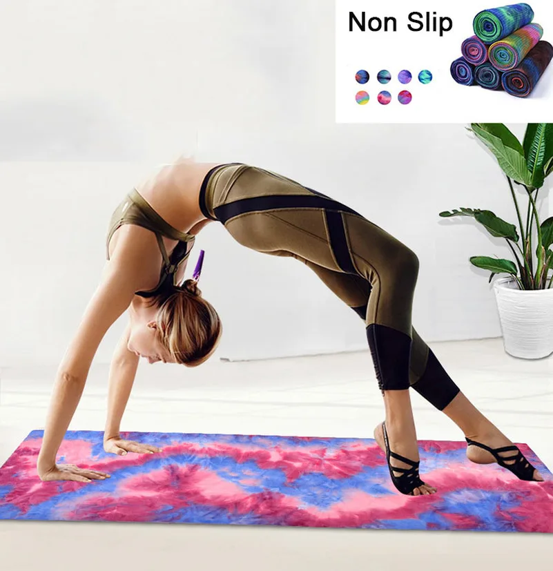 

183*63cm Environmental Protection Non Slip Yoga Mat Pilates Blankets Fitness Cover Towel Anti Skid Microfiber Yoga Mat Towels