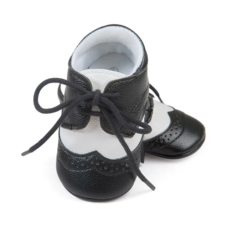 

Newborn Baby Boy Girl First Walkers Shoes Soft Rubber Bottom Solid Leather Oxford Dress Toddler Moccasins Crib Infant Shoes