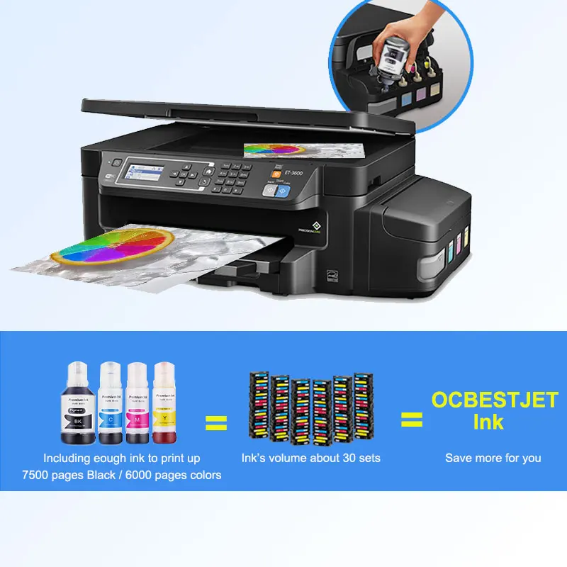 101 102 заправляемые чернила для Epson EcoTank L4150 L4160 L6160 L6170  L6190 L14150 ET-2700 ET-2750 ET-2751 ET-2756 ET-3700 ET-4750 | Компьютеры и  офис | АлиЭкспресс