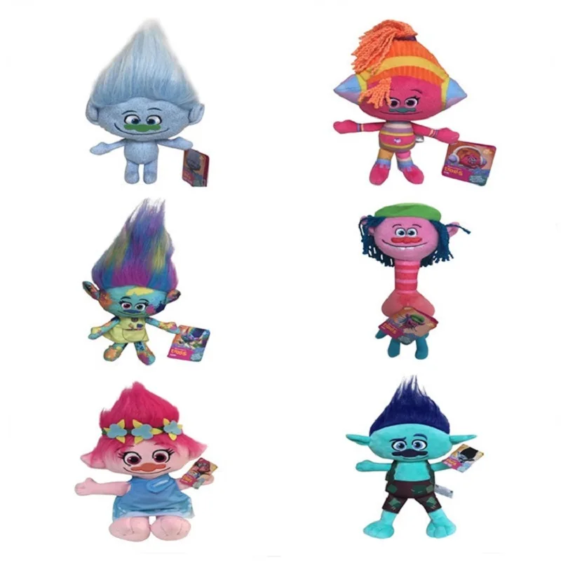 

23cm Trolls World Tour Toys Cute Doll Branch Critter Skitter Figures Trolls Anime Figure Plush Doll Gifts For Children