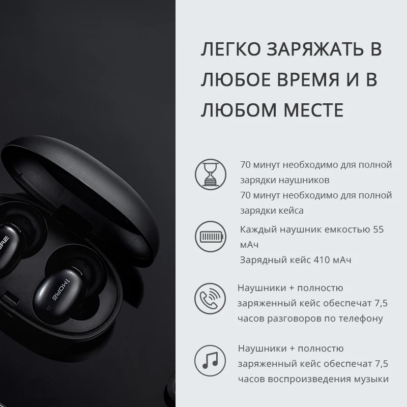 беспроводной наушник 1MORE E1026BT Bluetooth 4.2 Black Chip BES Смартфоны wireless headset|Наушники и