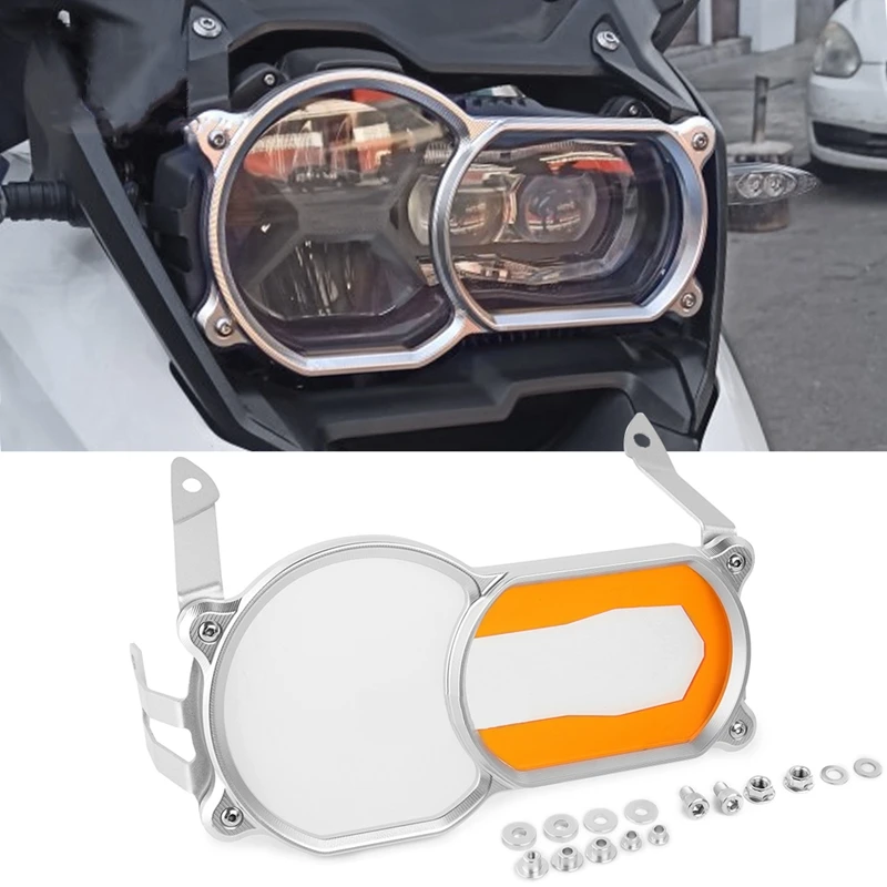 

Мотоциклетная Передняя светильник решетка крышка головной светильник лампа гвардии протектор для BMW R1200GS R1250GS ADV / LC 2013-2020 серебро