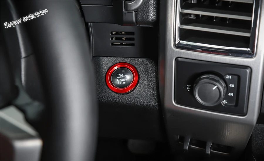 Lapetus Engine Start Stop Ring Keyless System Button Cover Trim Fit For Ford F150 2015 2016 2017 2018 Metal Accessories | Автомобили и