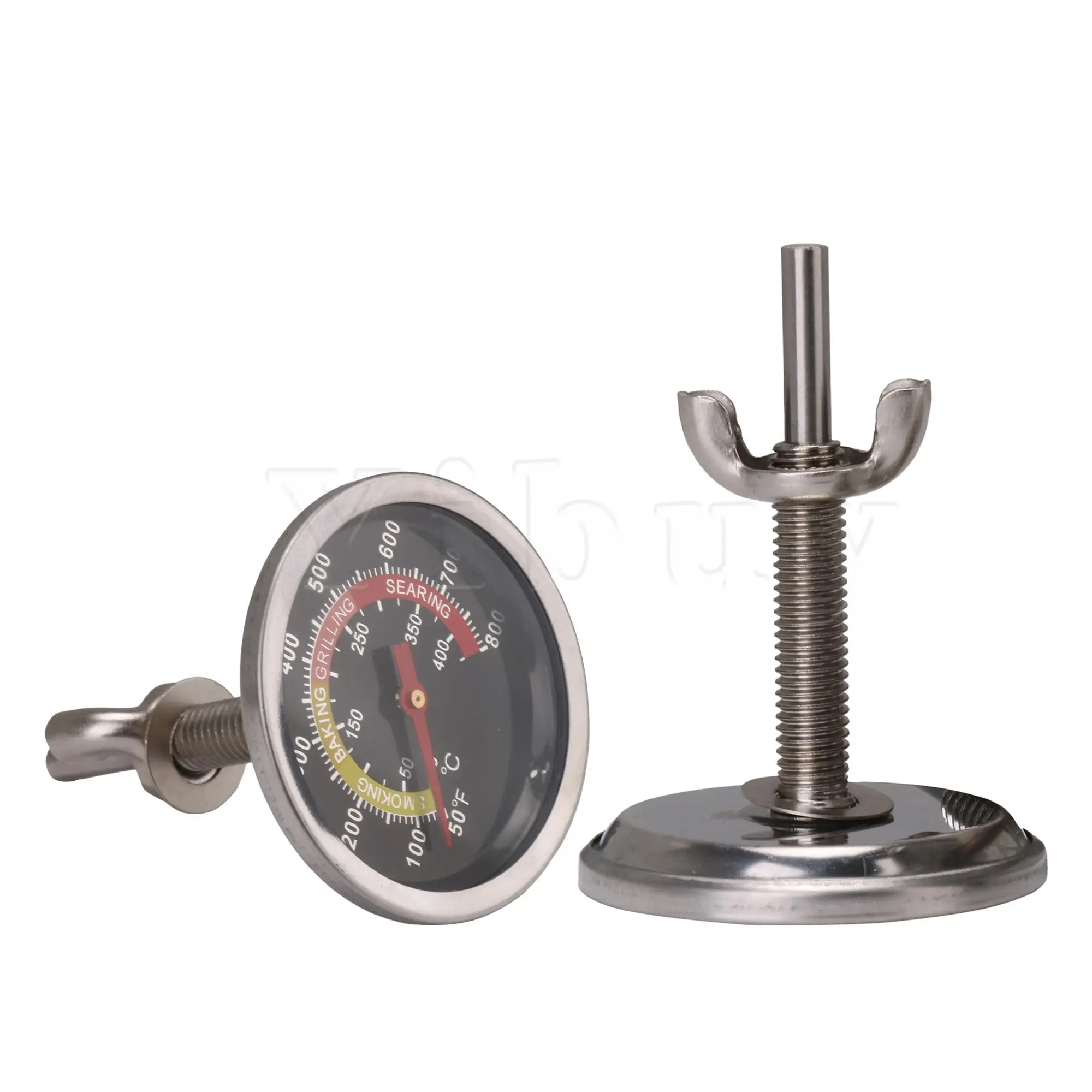 

2 x Barbecue Charcoal Grill Temperature Gauge 6cm Dia Grill Temp Gauge