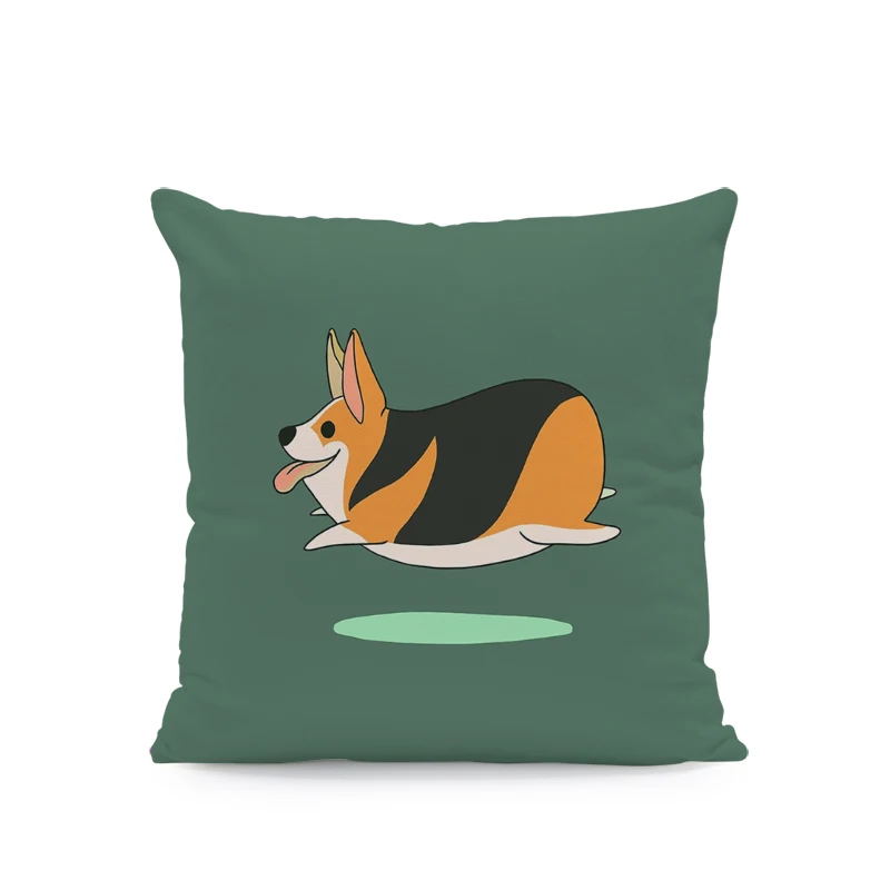 Милая аниме собака наволочка корги такса торт шар плавающее кольцо диван