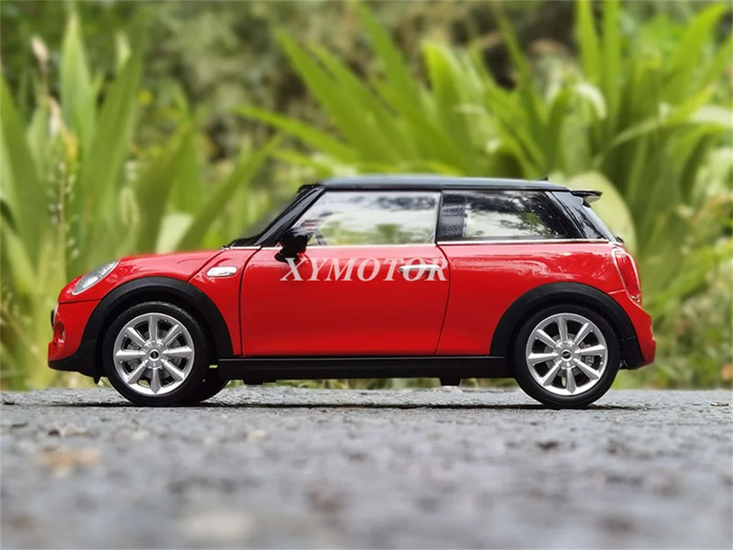 

Welly 1:18 для BMW Cooper S мини люк литая модель автомобиля детские игрушки подарки красный/желтый коллекция демонстрационные украшения