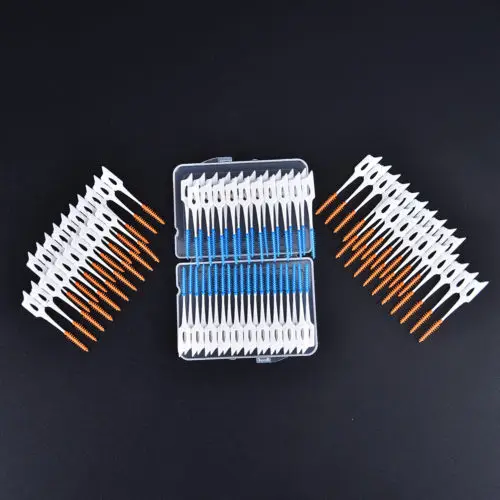 80 шт./компл. силиконовые зубная нить щеточка для чистки зубов эластичные массаж