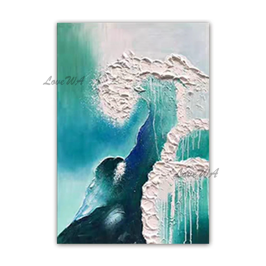 

Heavy Textured Thick Abstract Sea Wave Oil Painting Canvas Art Hand Painted Canvas Wall Art Modern Artwork Paintings Pieces