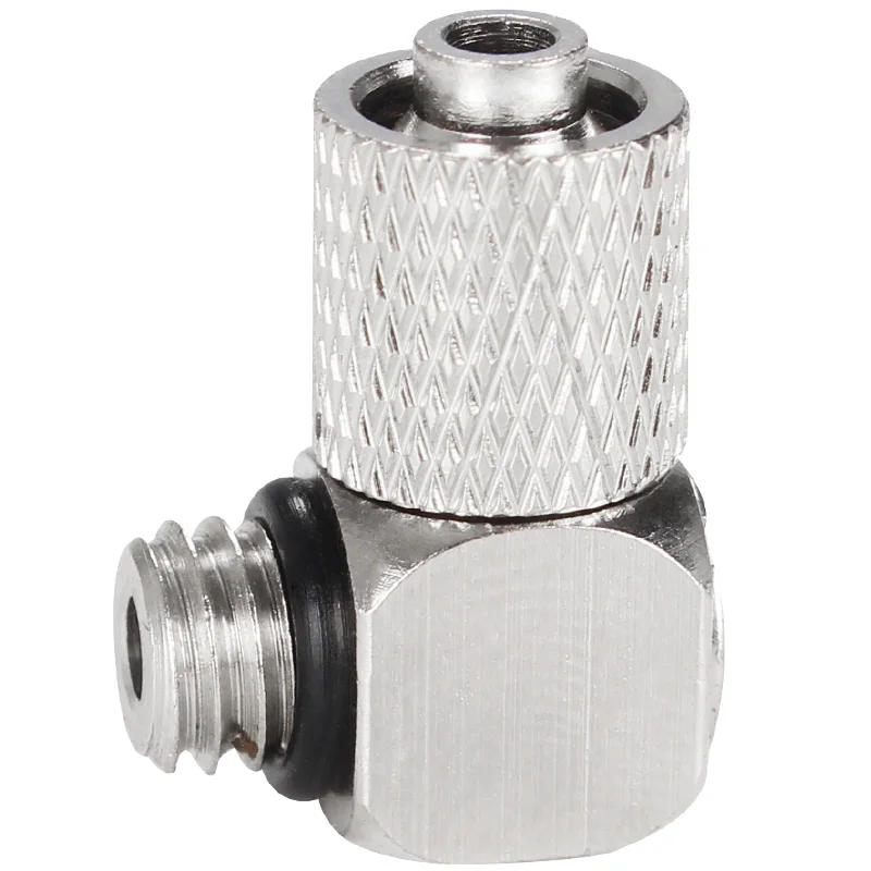 

Miniature Tracheal Fast Joint Bend 90 Degrees Straight to M5 Teeth M6 External Diameter 4mm 6mm Fast Screw Universal