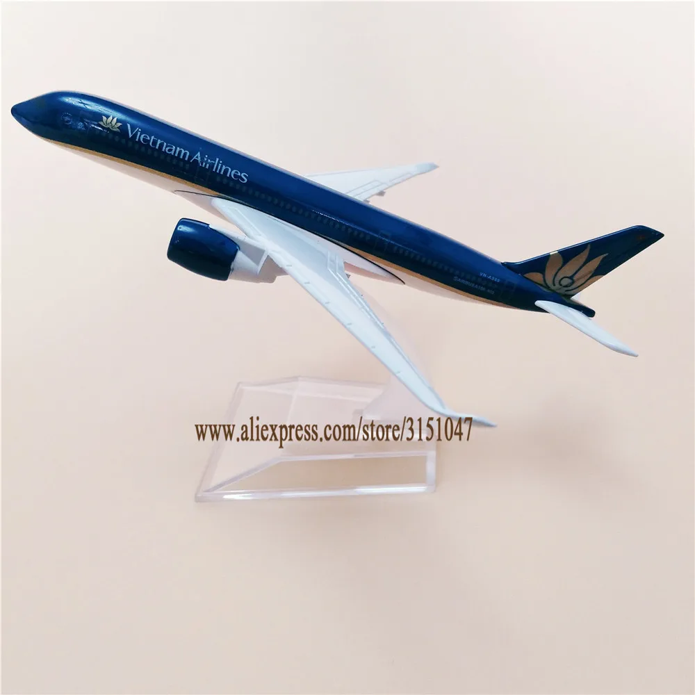 

16cm Metal Aircraft Plane Model Air Vietnam Airlines Airbus 350 A350 Airways Airplane Model w Stand Kids Gift