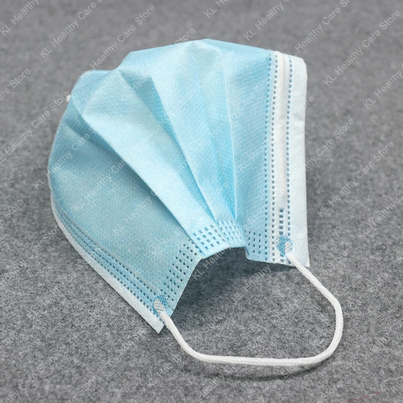 Fast Delivery 3-layers Mask Face Mouth Masks Non Woven Disposable Anti-Dust Meltblown Cloth Earloops | Красота и здоровье