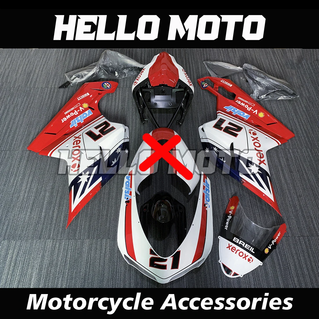 

New ABS Motorcycle Fairing kit Fit For Ducati 848 evo 1098 1198 2007 2008 2009 2010 2011 2012