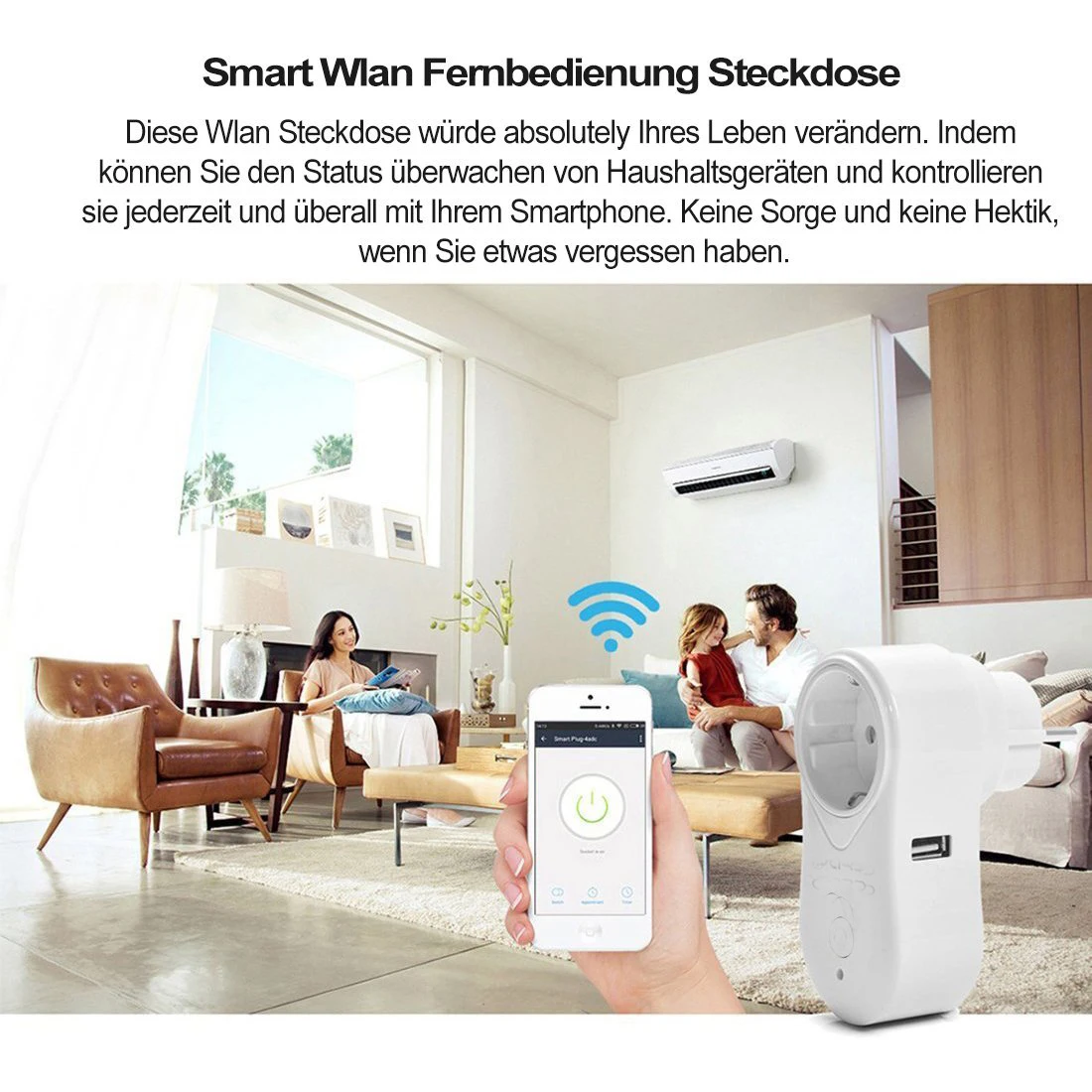 Умная розетка с Wi Fi штепсельная европейского стандарта usb пультом дистанционного