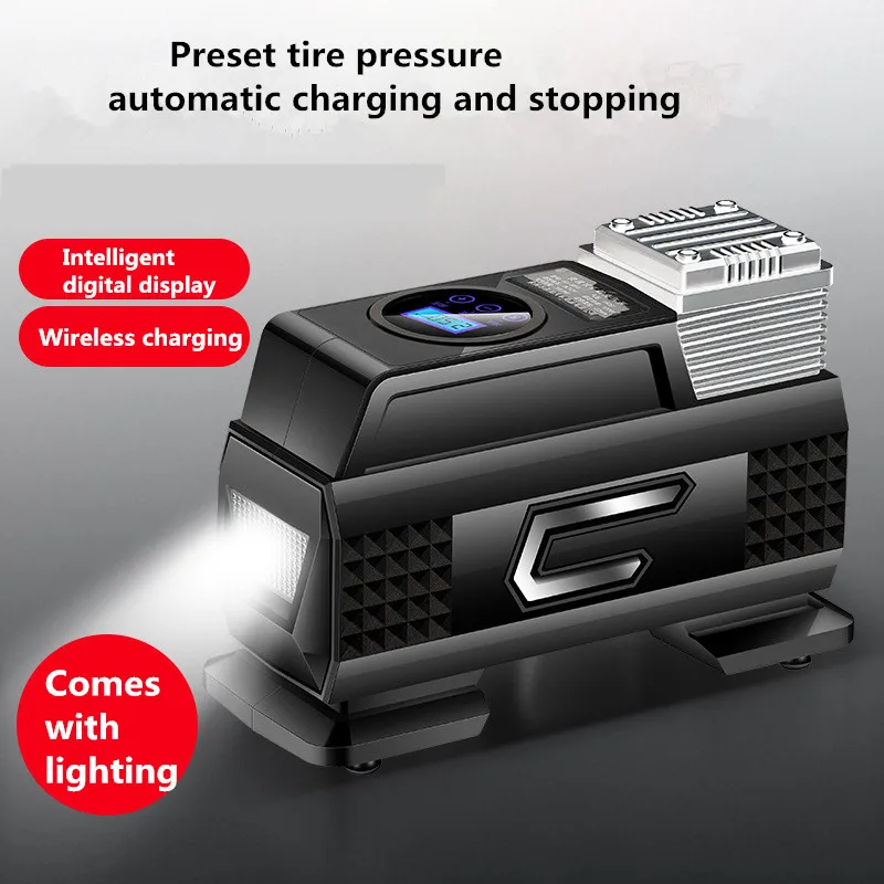 

Воздушный насос для автомобиля, бытовой беспроводной портативный насос для измерения давления в шинах с USB-зарядкой