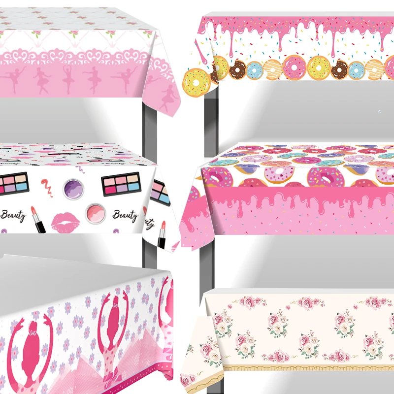 130*220 см скатерть для балерины одноразовая в виде розы девочек товары дня рождения