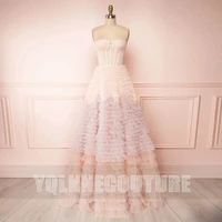 yqlnne sweet sweetheart tulle ruffles evening dresses beading corset cupcake ball gown wedding party dress
