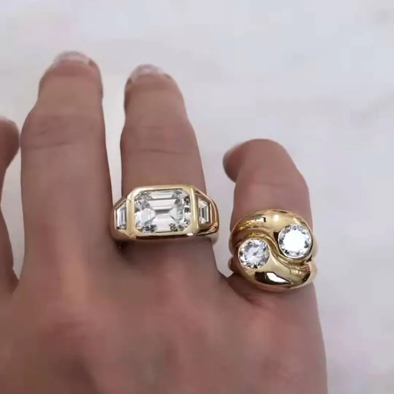 Женское Обручальное кольцо с муассанитом SOMMAR дизайнерское ювелирное изделие