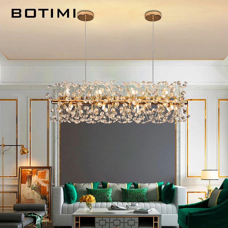 Luxurious Chandelier Lighting Crystal Ceiling Chandeliers For Living room Home Deco Kitchen Golden Hanging Dining Lampadario | Лампы и