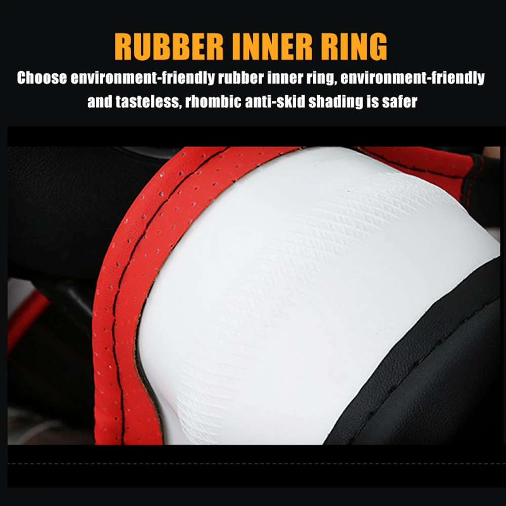 

Car Steering Wheel Cover Anti-slip Breathable Universal Micro Fiber Leather Auto Steering Wheel Protector