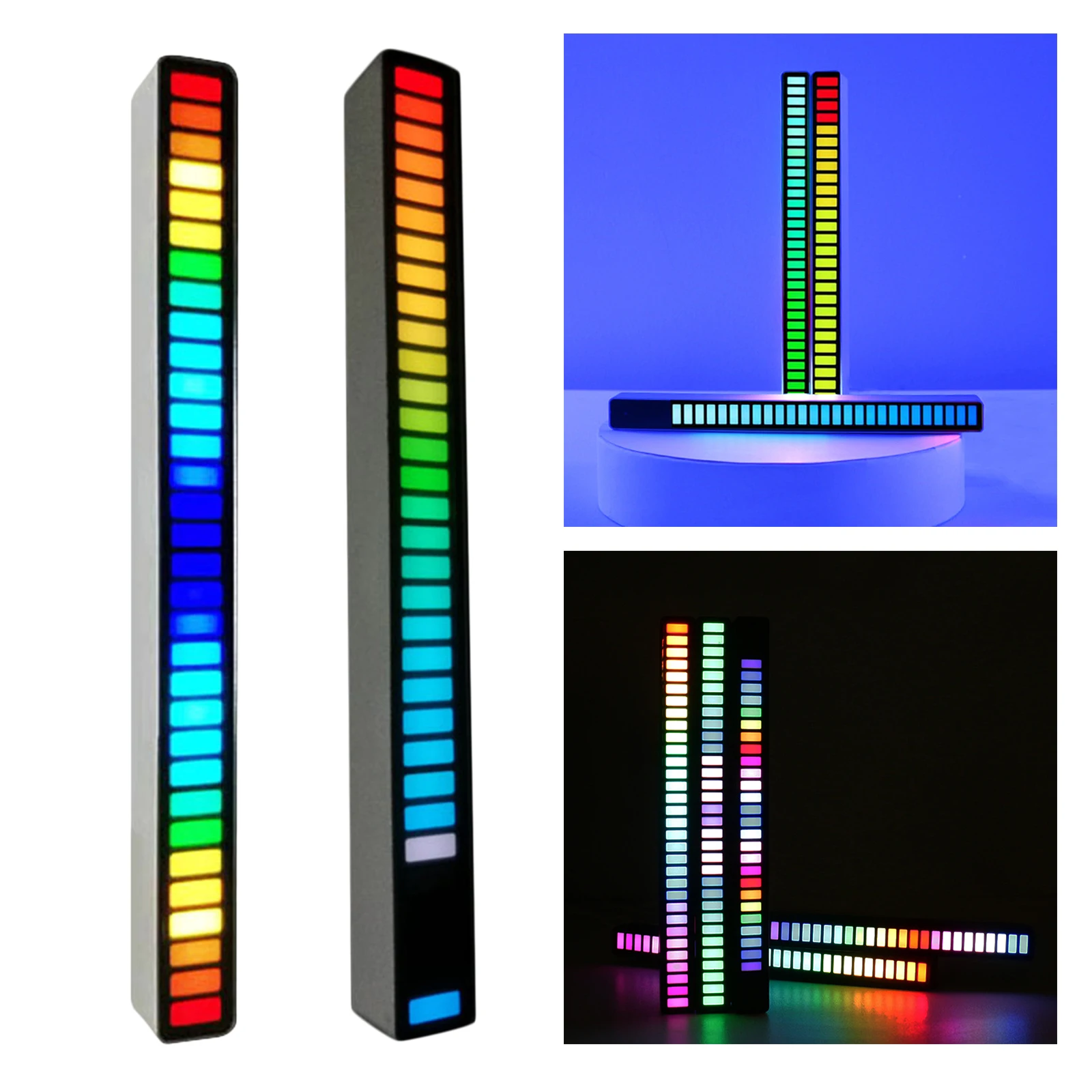 

Creative Sound Control Voice-Activated Rhythm Music Strip Light 18 Colors Party Bedroom RGB Colorful LED Lights Decoration