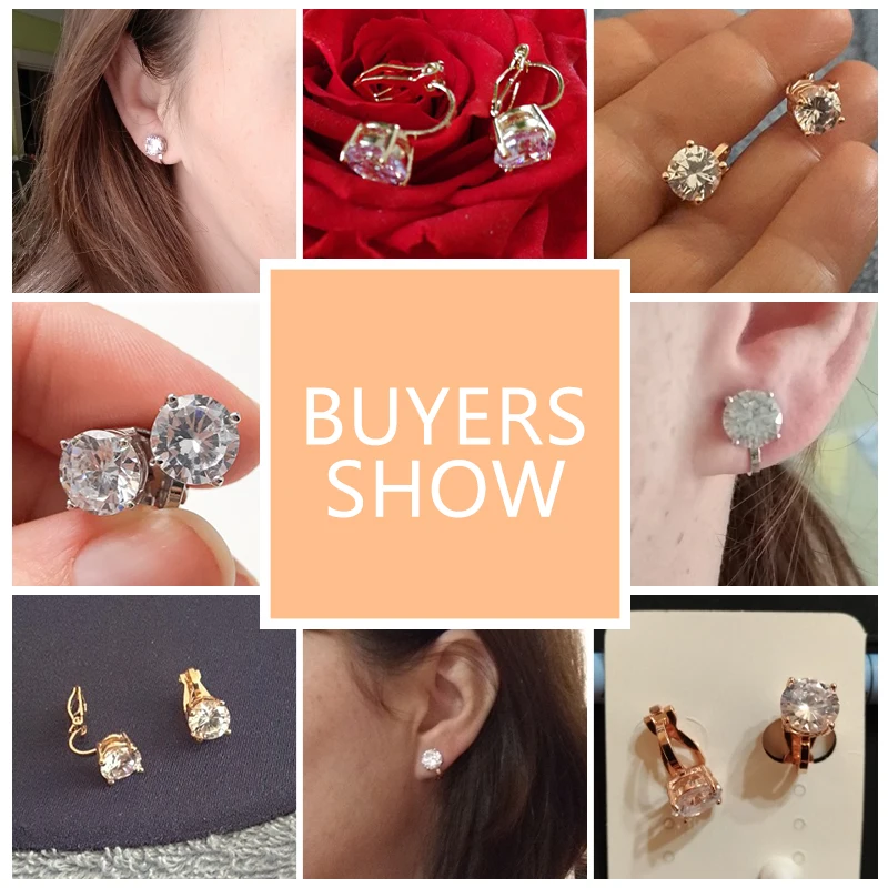 ZAKOL Cubic Zirconia Clip Earrings для Дамская Мода Ювелирные изделия из кристаллов серьги женские Свадебная вечеринка подарок наивысшего качества FSEP526