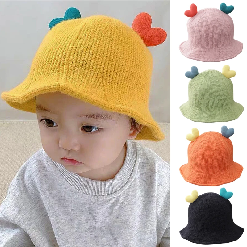 

Heart-Shaped Horn Hat for Kids Knitted Hats Cute Hat for Children Birthday Gift &T8
